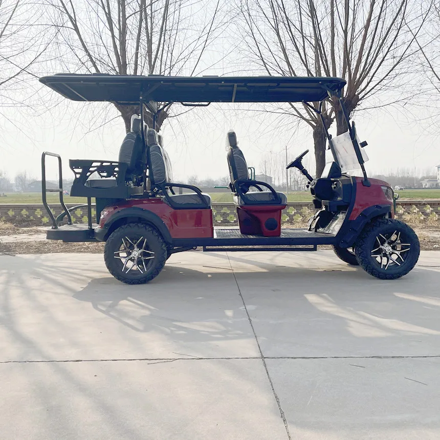 Personalizzato 4 6 8 10-Seater 72V Carrello Da Golf Elettrico 4Kw/5Kw/7Kw Motore A Corrente Alternata Personalizzato Striscia Luminosa A Led