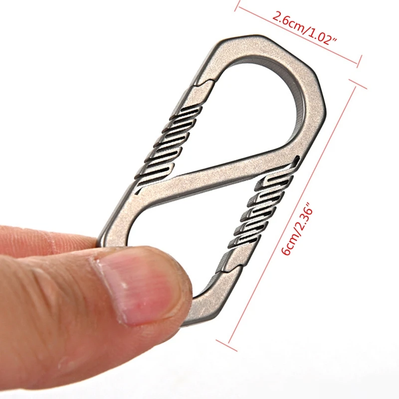 Keychain Titanium Alloy Car Key Holder Backpack Buckle Outdoor Carabiner Spring Hook Clip