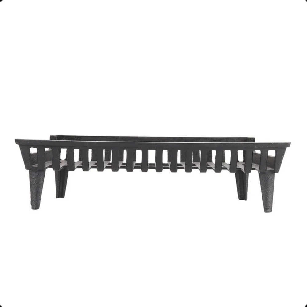 24 inch Fireplace Grate Heavy Duty, Cast Iron Fire Grate-24" W x 15" D x 7" H