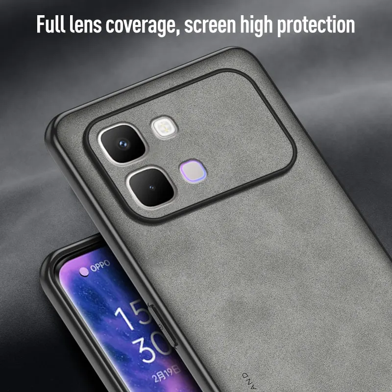 Premium PU Leather Anti-Drop Protective Case in Sheepskin Texture