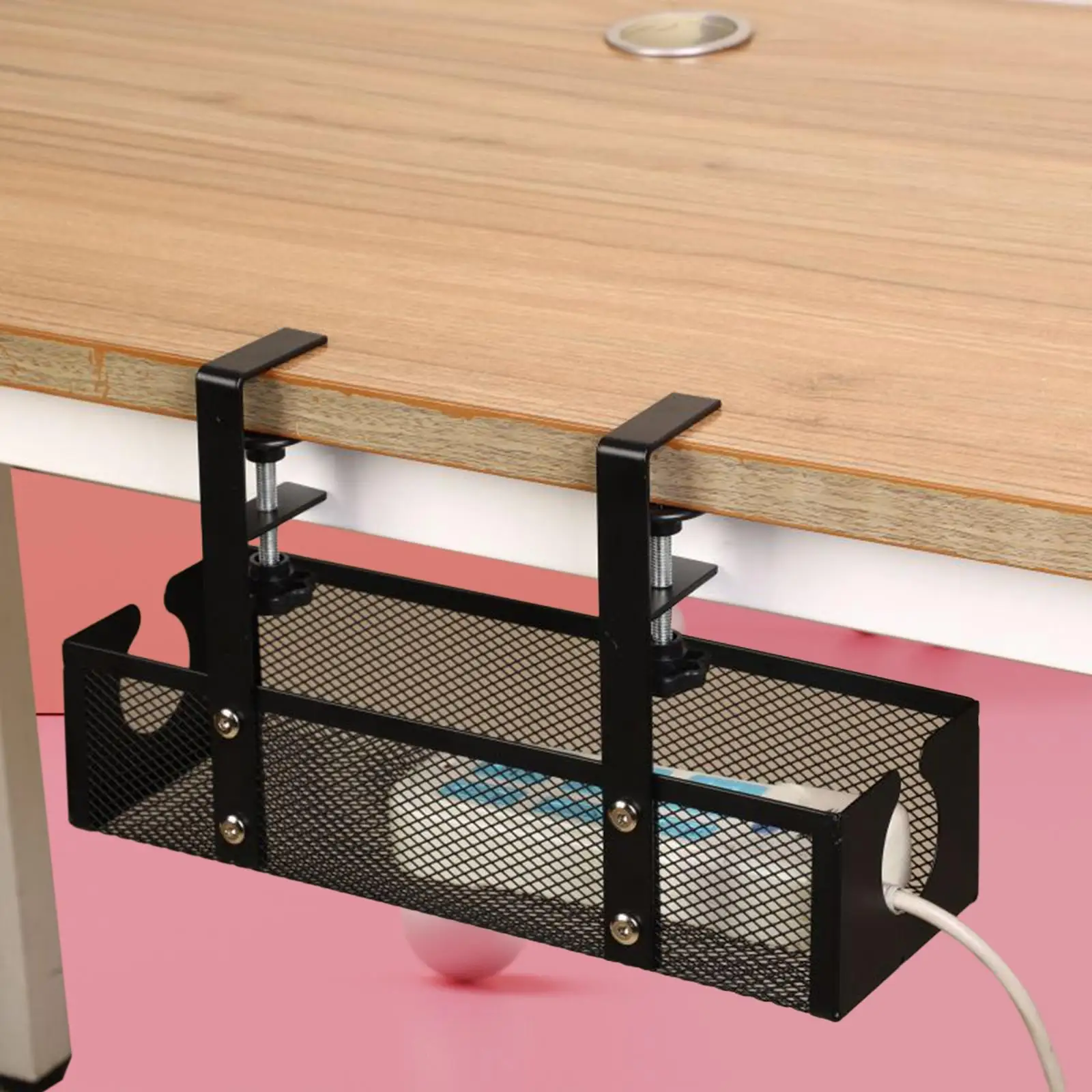 Supporto per computer portatile lato scrivania – morsetto in metallo su scaffale, supporto pieghevole per computer portatile | supporto galleggiante per computer portatile sotto la scrivania, morsetto