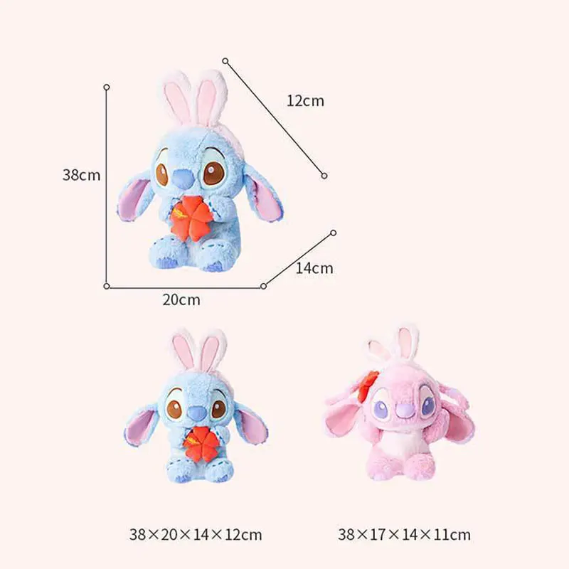 Disney Anime Stitch Action Figure Toy Stitch And Angel 14cm