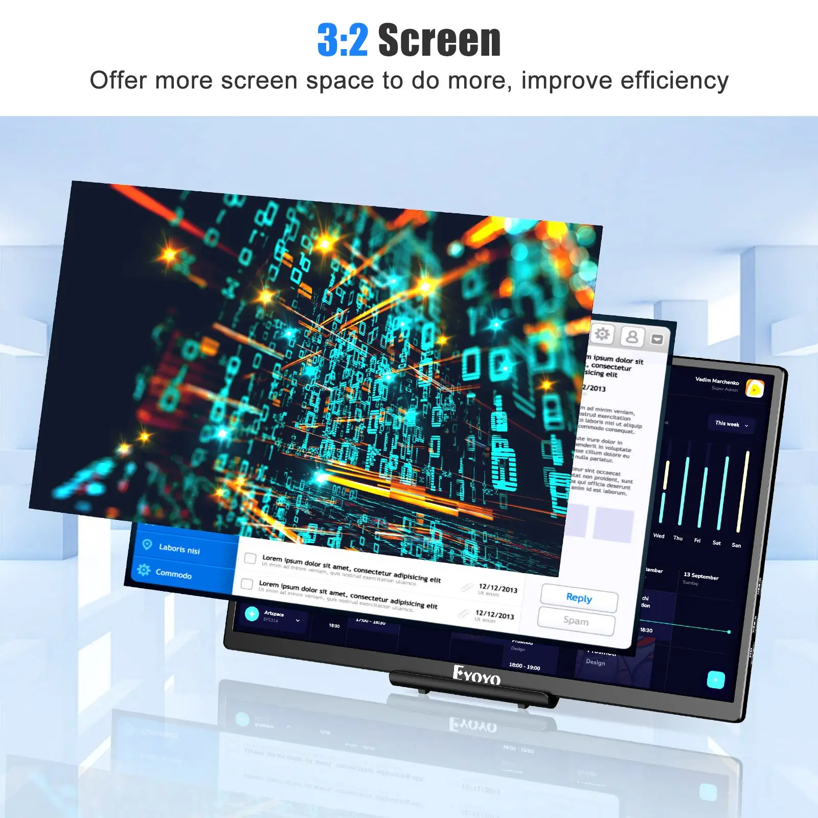 Eyoyo ޴  , 10.5 ġ, 1280P USB-C Ʈ , HDMI  ÷, IPS ȭ, PC,  , PS4, 5 Xbox ġ