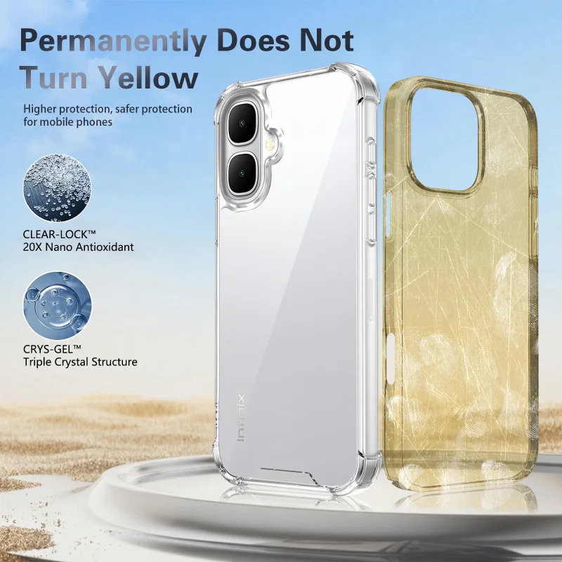 Durable Anti-Fall Acrylic Clear Phone Case with TPU+PC Protection