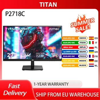 TITAN ARMY P2718C piatto, rapporto di aspetto 16:9, IPS, FHD 144Hz frequenza di aggiornamento, monitor da gioco, 27 pollici, 350cd/m² (Typ),250cd/m² (Min) 1