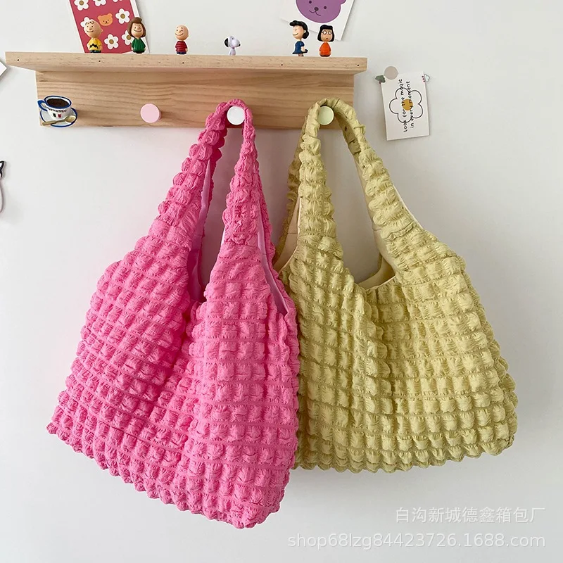 

Women Korean Girl Cloud Flower Shoulder Bag New Canvas Simple Handbag Luxury Bag Designer Bolso Mujer