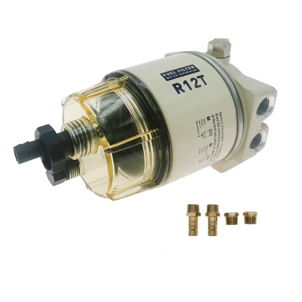R12T Fuel/ Water Separator Complete Assembly Filter Diesel Engine For Racor 140R 120AT Automotive Parts Filter 1 Pcs,diesel engine filter