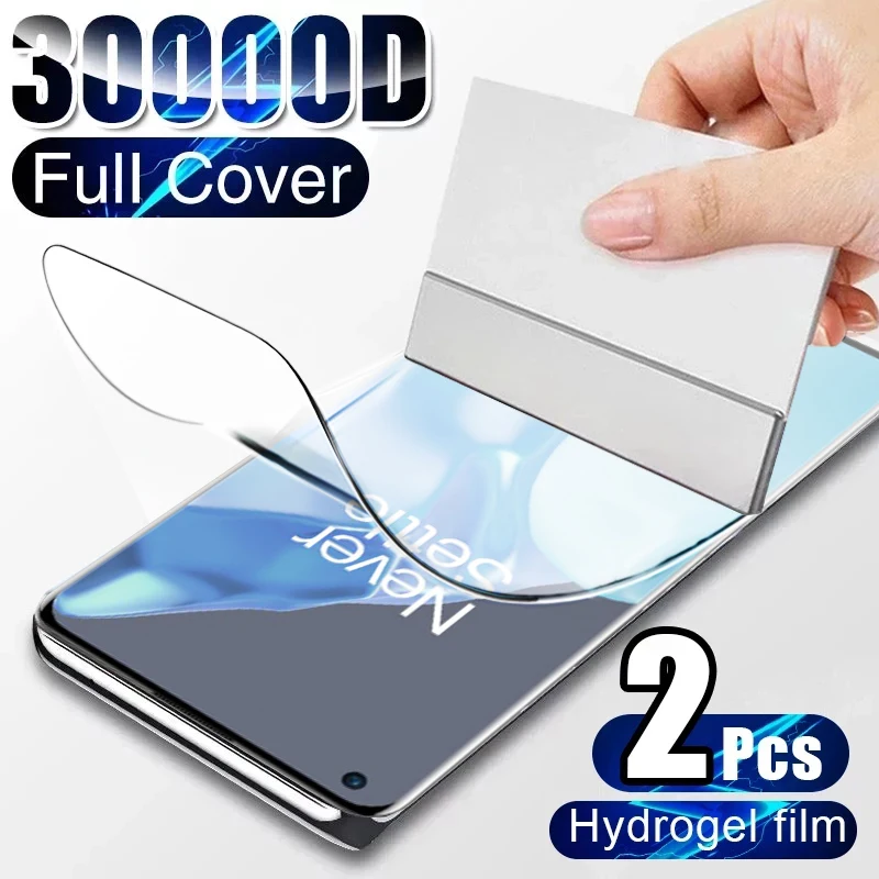 2PCS Full Cover Soft Hydrogel Film For Oneplus 10 9 8 Pro Nord 2 9R Screen Protector 8T 7T 7 6T Protective Not Glass |