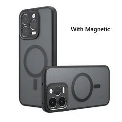 Cover posteriore opaco antiurto con ricarica wireless magnetica Magsafe
