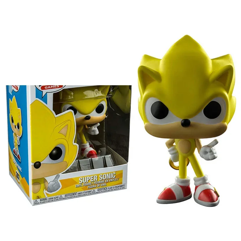 thumbnail image 5 of FUNKO POP SUPER SONIC 283# Edición especial 284# SONIC CON ANILLO Con SOMBRA ESMERALDA Sonic con Chad Figura de acción modelo Juguetes, 5 of 5