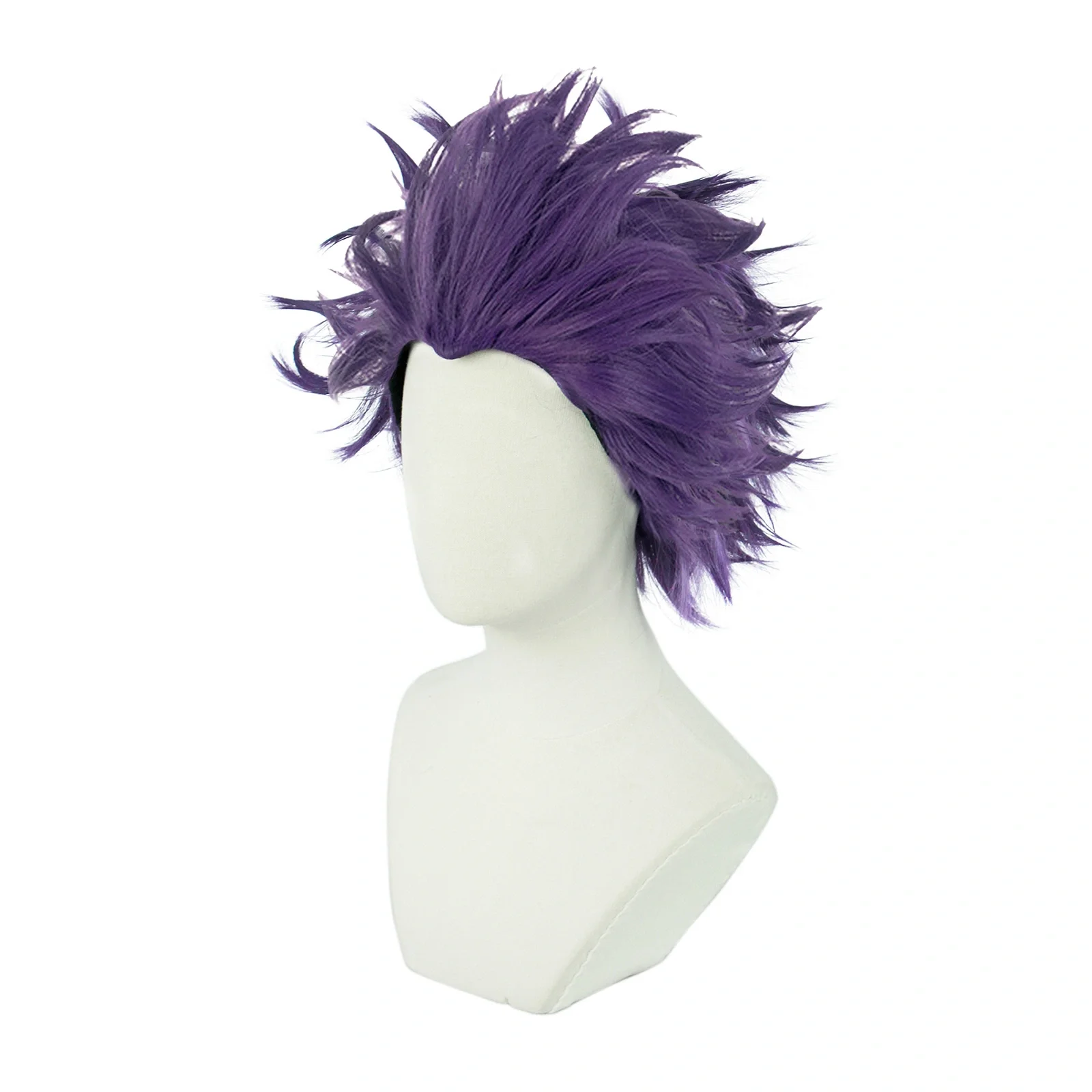 10 Inch Synthetic Hair Purple Short Straight Cosplay Wig for Halloween Christmas School Thanksgiving Day