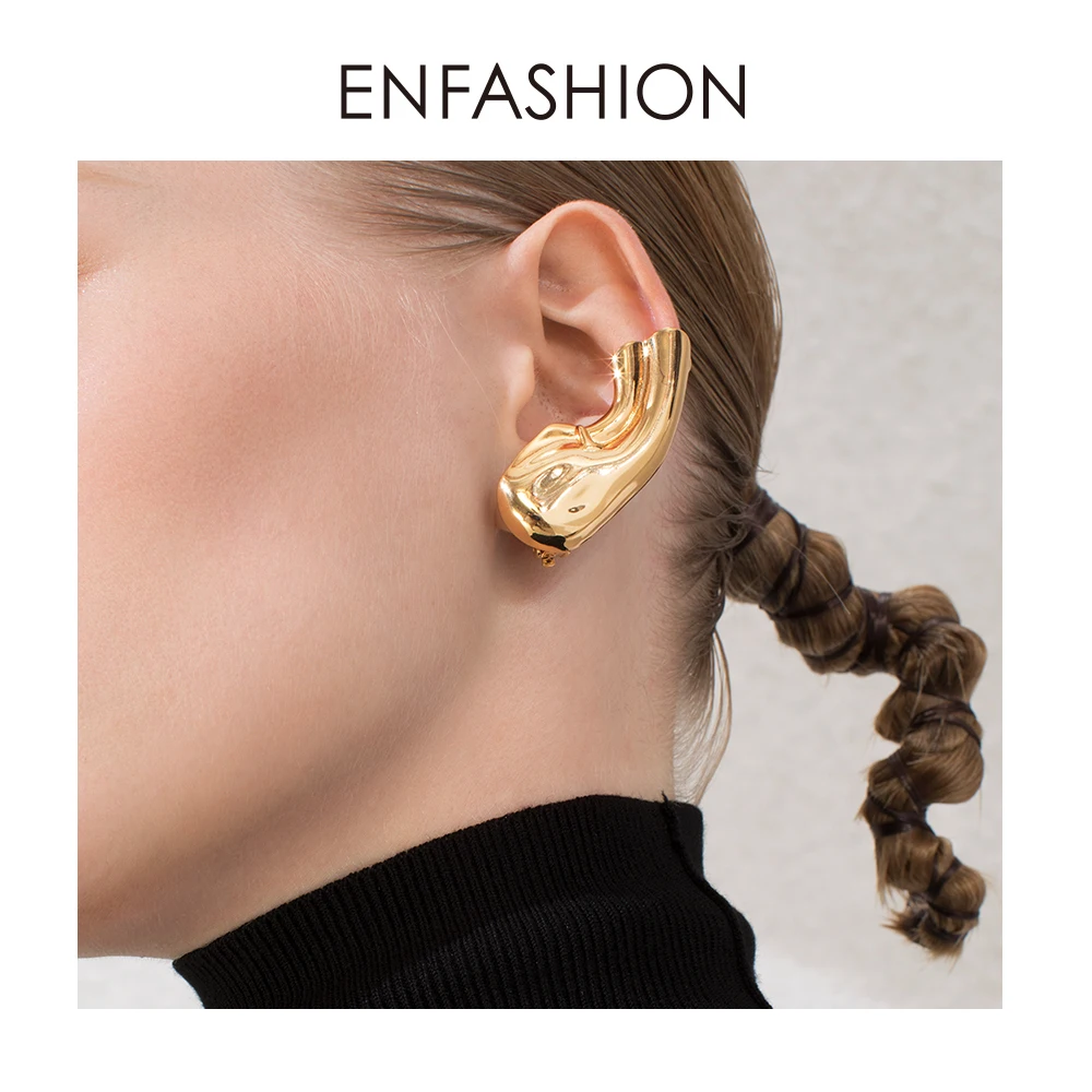 ENFASHION Punk Earlobe Ear Cuff Clip On Earrings For Women