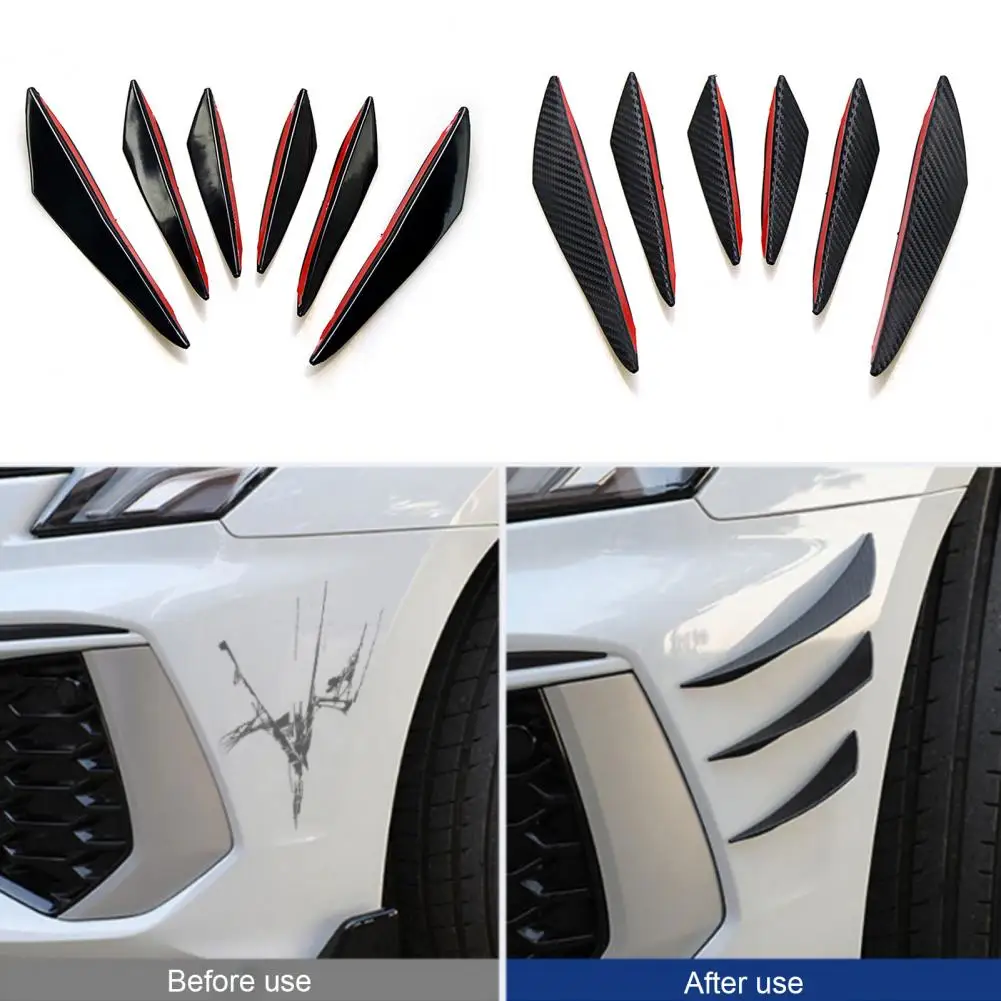 6 Pcs Car Spoiler Splitters Decorative Protect Vehicle Edge Car Tuning Canard Universal Front Bumper Lip Car Accessories - Image 3
