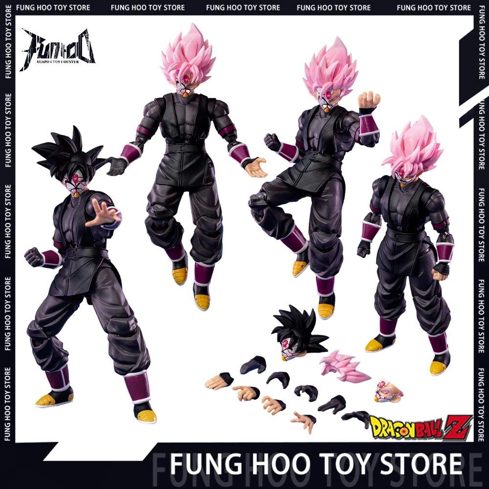 15Cm Dragon Ball Figures Shf Goku Action Figures Demoniacal Fit Df Ultimate Atrocious Black Goku Pinkzamasu Anime Figurine Toys