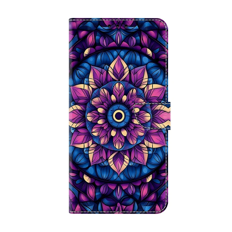 Colorful Painted Pattern Flip Phone Case - Protective Cover