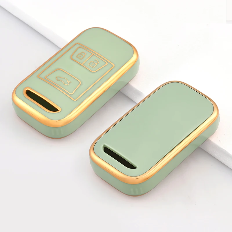 Durable 3-Button TPU Car Remote Key Fob Cover with Case Holder Protector