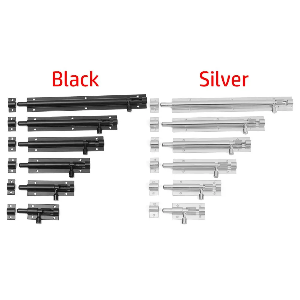 Heavy Duty Large Garden Gate Shed Sliding Door Lock Buckle Tower Bolt Latch Catch Home Hardware 2-8"