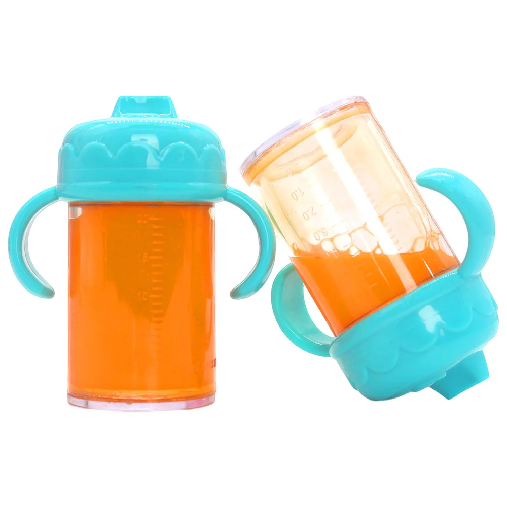 2 stücke Baby puppe Fütterung Set mit Spielzeug Kinderwagen Milch und Saft Flaschen und Schnuller perfekte Weihnachts geschenk Baby Puppe Zubehör – Detail 9