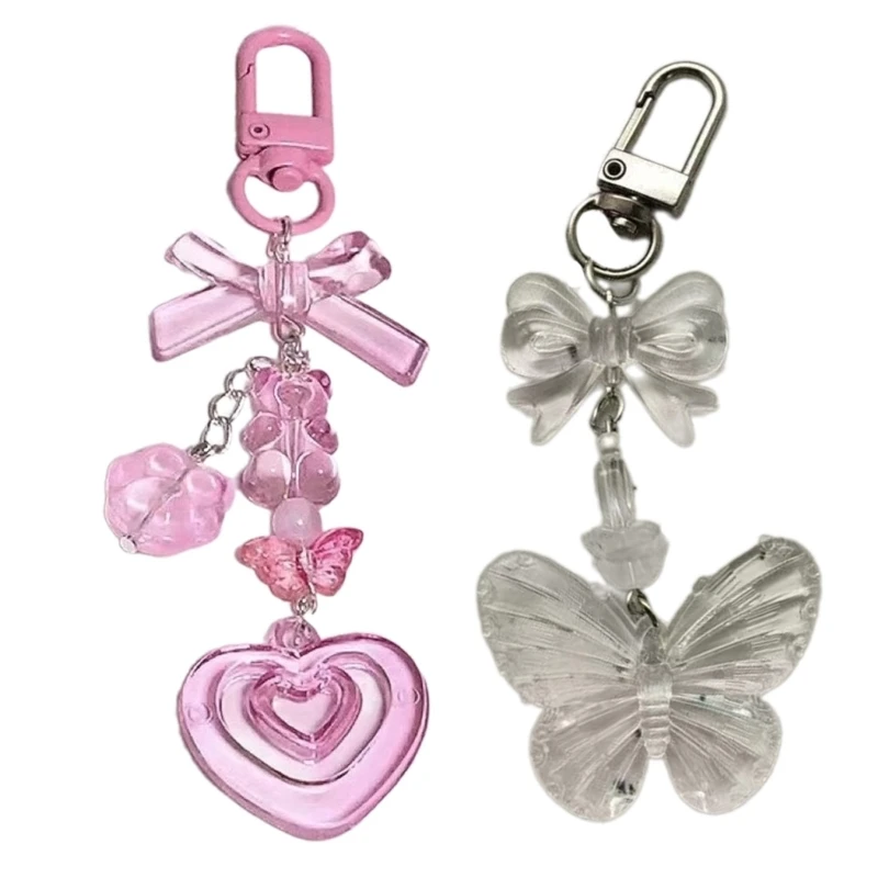 Llavero Mujer Llavero De Corazón De Cuero Para Mujer - Colgante De Amor Para Bolso, Cartera O Teléfono, Diseño Angelical Llavero Mujer Amor ángel