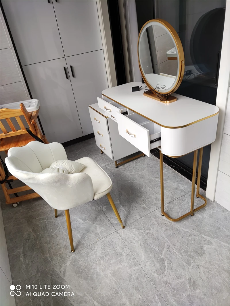 Description Picture 6 of itemLight Luxury Home Bedroom Dressers Nordic Bedroom Furniture Modern Dressing Table Storage Side Cabinet household Bedside Table