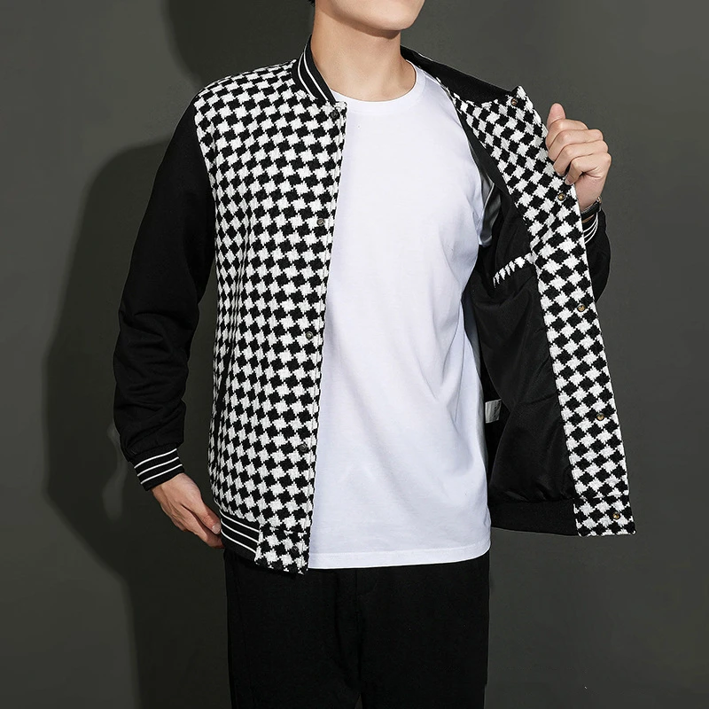 

New Round Neck Jacket Casual Large Size Men
