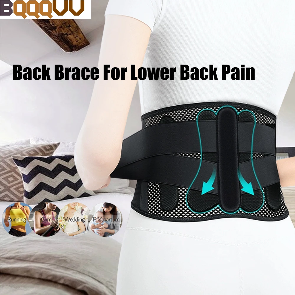 

Breathable Back Brace for Lower Back Pain, Lumbar Support Belt for Herniated Discs, Heavy Lifting Arthritis, 1PC
