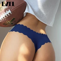 BZEL-Culotte légère et confortable élastique pour femme, tongs sexy à bords ondulés, mode féminine t-back tache sous-vêtement sans couture pour dames S-L 1