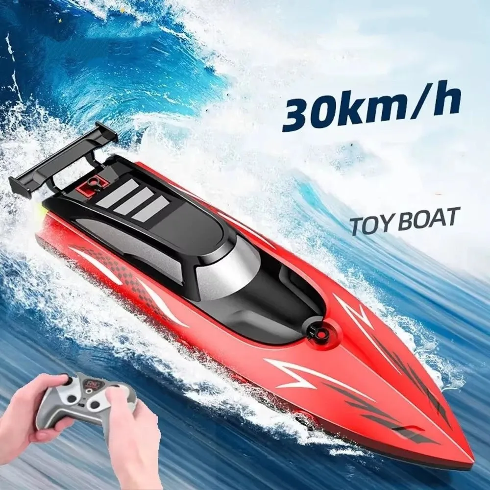 High Speed Remote Control Boat Electric Watercraft Dual Motors Remote-controlled Vesse Long-lasting LED Light Mini Rc Boat