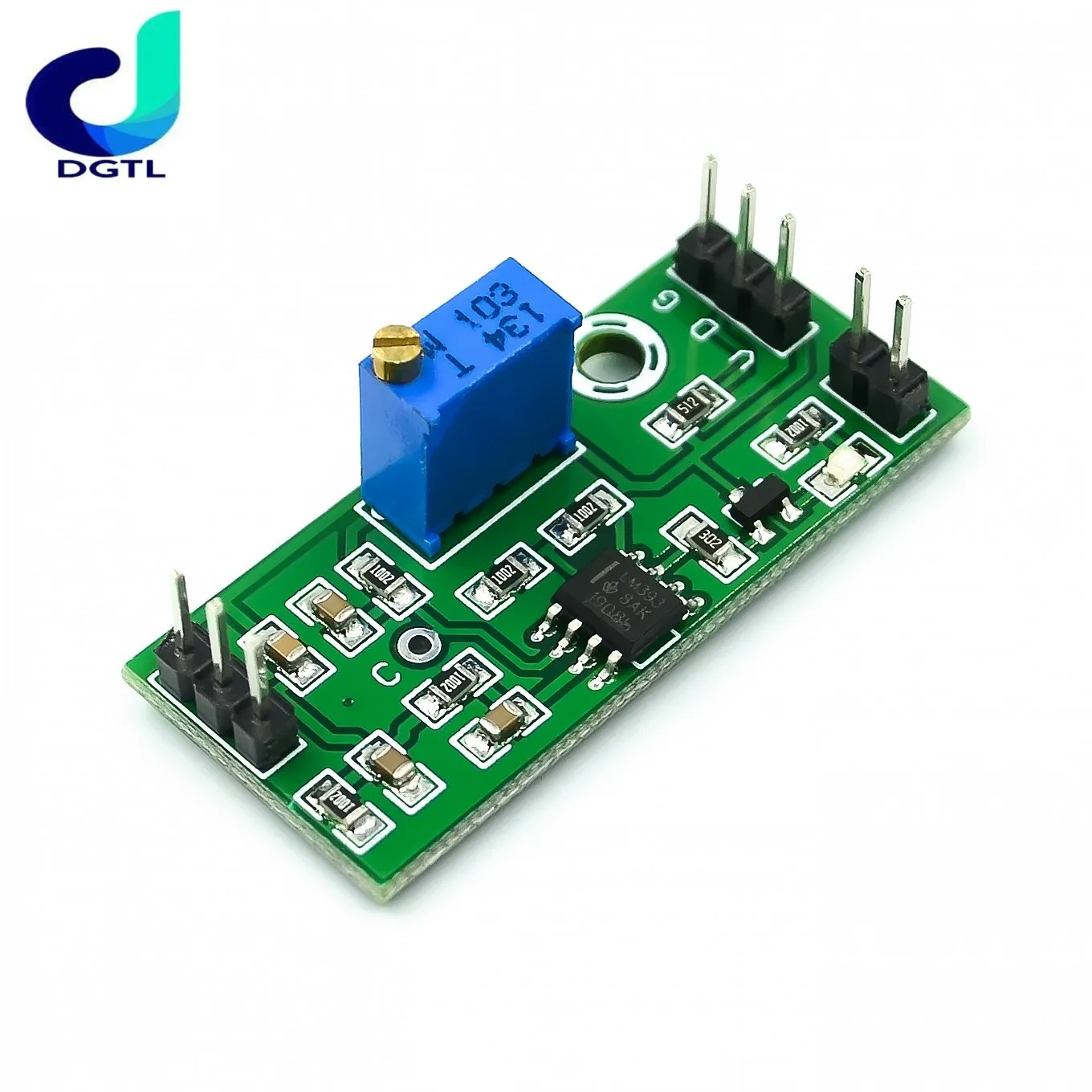 

LM393 Voltage Comparator Module Signal Waveform Adjustable High Low Level/Load Drive Dual Channel 4.5-28V High Voltage Module