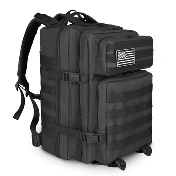 45L Large Tactical Backpack For Men Military Army Assault Pack Highland Backpacks, Molle Daypack 3 Day Bug Out Bag Hiking Campin 1