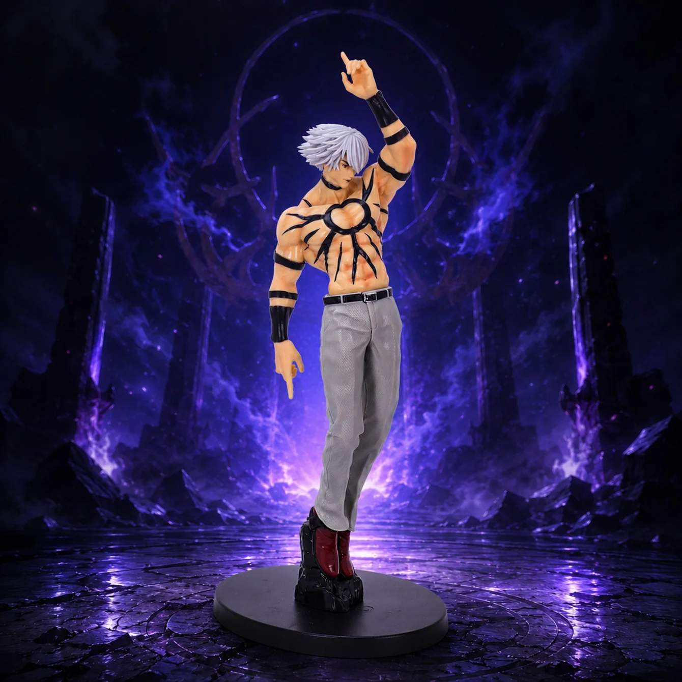 Orochi Anime Character Statue - Hot-Blooded King of Fighters Collectible & Desktop Decoration Gift