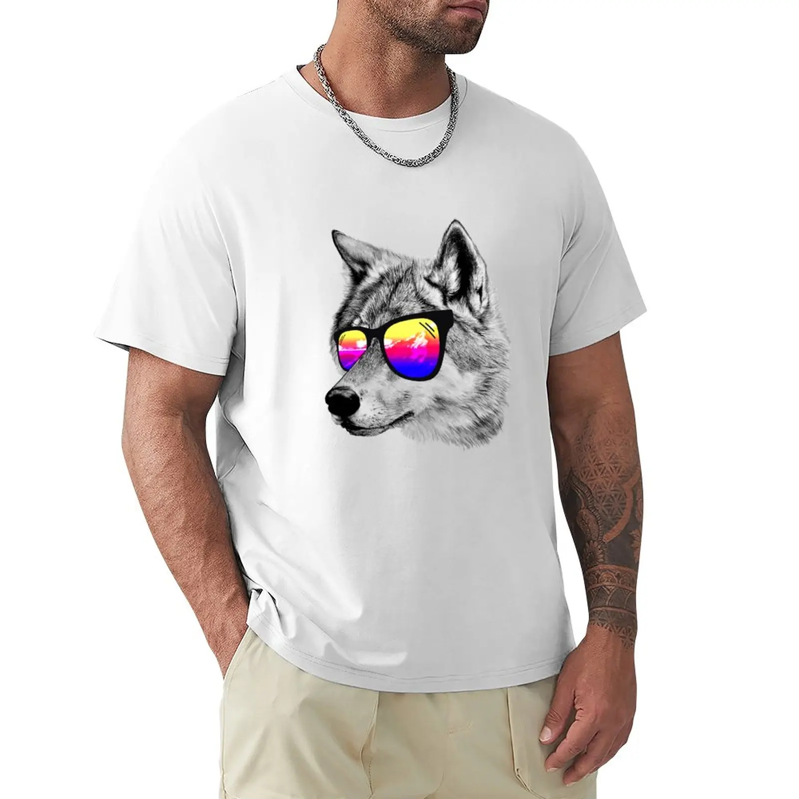 

Cool Wolf T-Shirt customs korean fashion Men's t-shirts