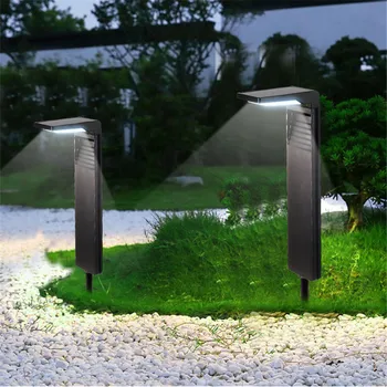 정원 조명 야외 장식 태양광 잔디 조명, 방수 LED 조명, 마당 통로 조경 볼라드 태양광 발전 조명