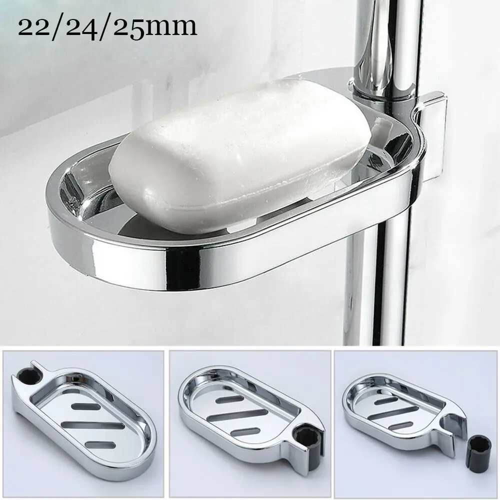 

For 22 24 25 mm Home Bath Shower Soap Holder Plates Adjustable Rail Slide Soap Dishes