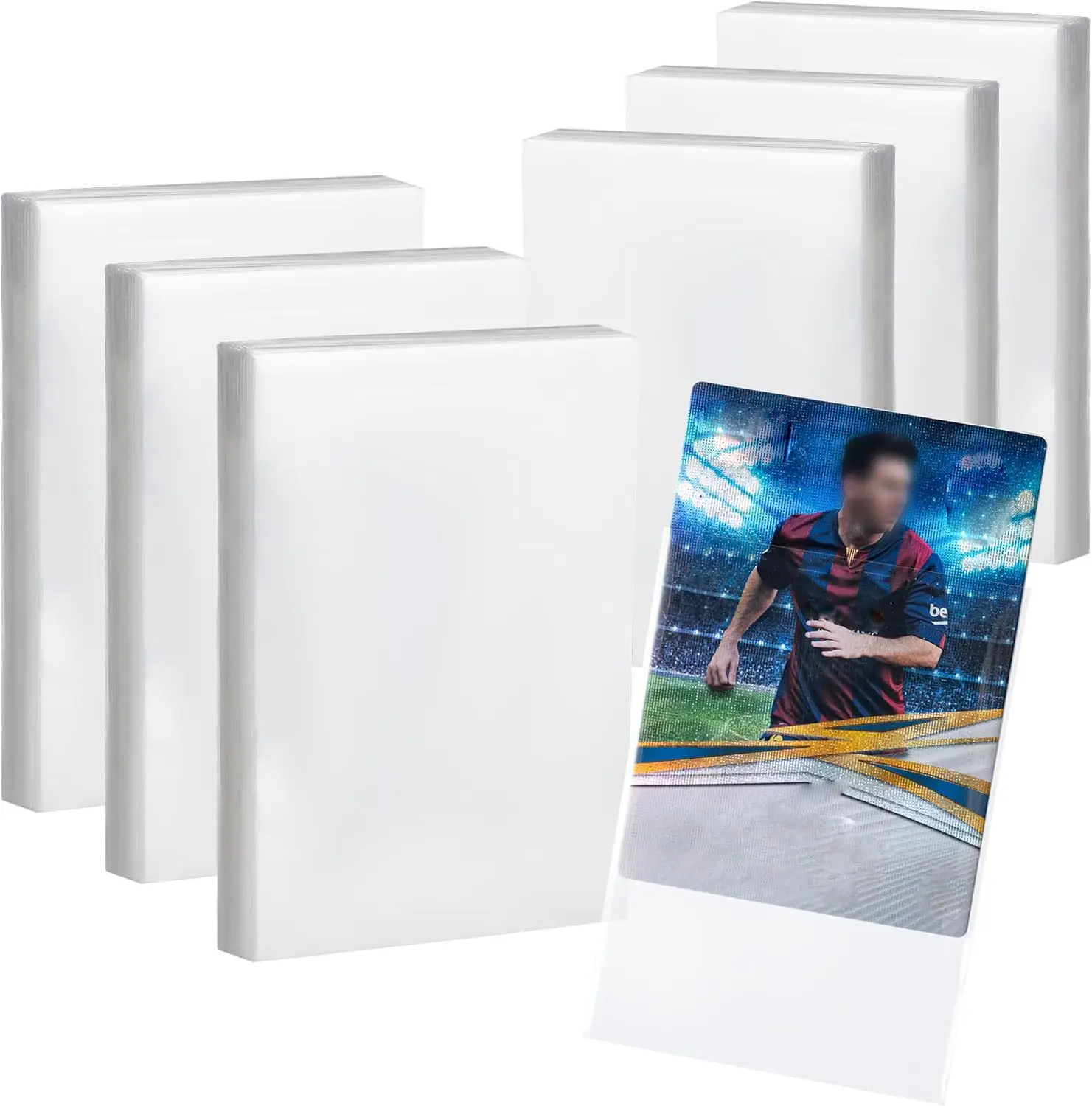100–1000 Stück Spielkartenhüllen, Halter, Schutz, Sportkarte, transparente Ausweis-Sammelkarten für Kinder, Spielzeug, Geschenk, Zubehör, 66 x 91 mm – Detail 1
