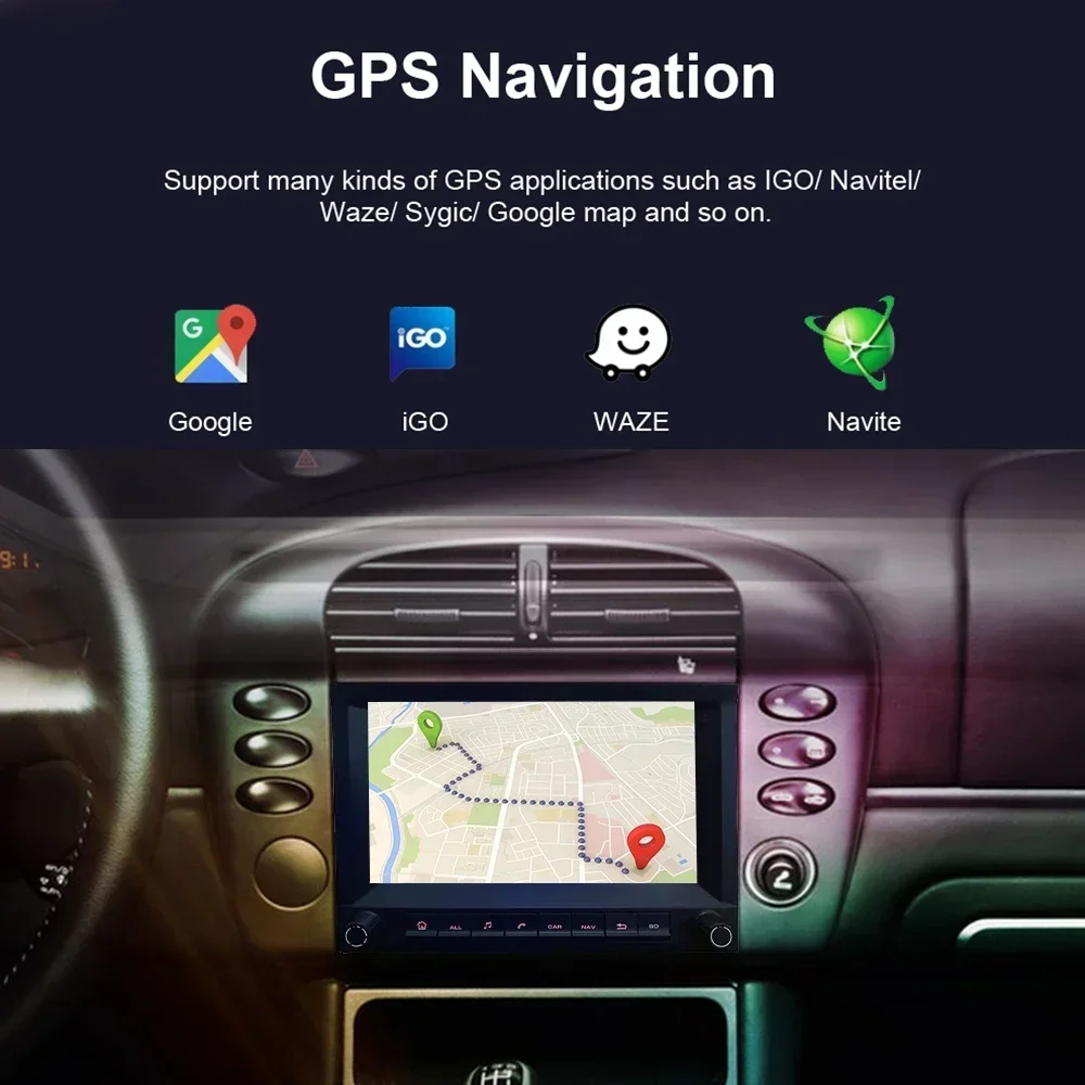 720P Auto Android 12 Car Radio Multimedia GPS Player autoradio Carplay 8G+256GB Navi Wifi For Porsche Cayman 911 987 Boxster 997