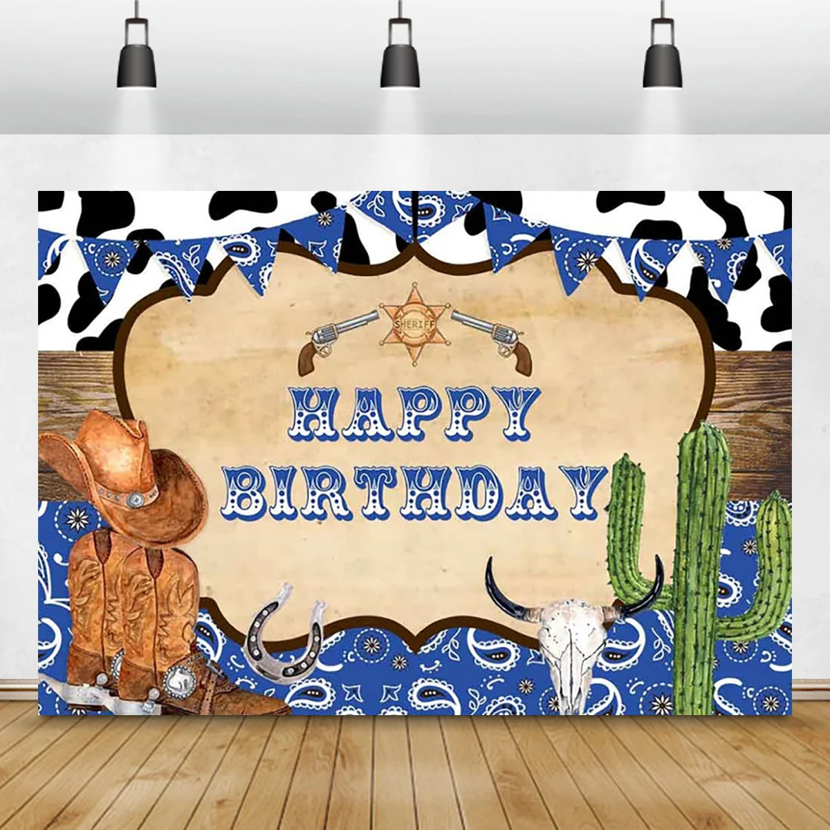 Cowboy Baby Shower Sfondo Ragazzo Wild West Tema Buon Compleanno Fotografia Sfondo Western Rodeo Cow Country Party Decoration