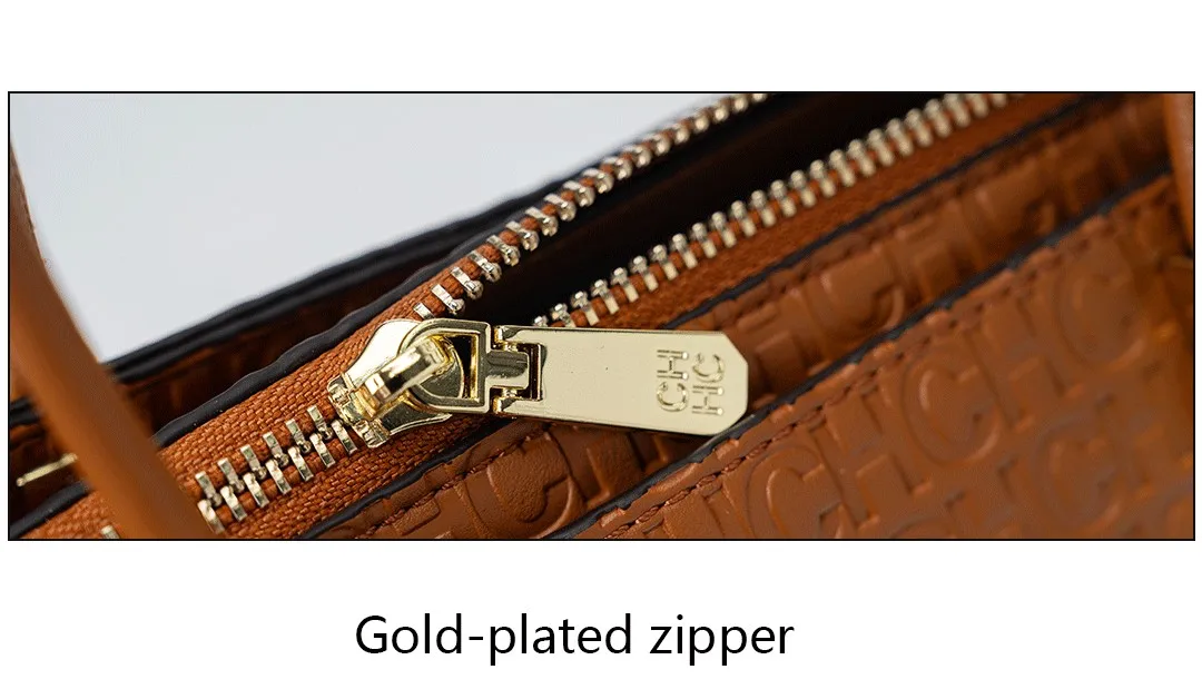 CH Damen Handtasche mit Buchstabenprägung Multifunktionale Schulter-Umhängetasche Modische Damen-Alltagsaccessoires – Detail 12