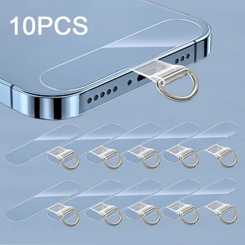 10/5/1Pcs Universal Tpu Mobile Phone Anti-lost Lanyard Card Gasket Nylon Detachable Phone Hanging Cord Strap Patch Tether Pad