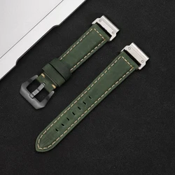 Premium Genuine Leather Quickfit Watchband Strap - 26mm & 22mm - 26mm Tactix 7 7 Pro (MtGrS)
