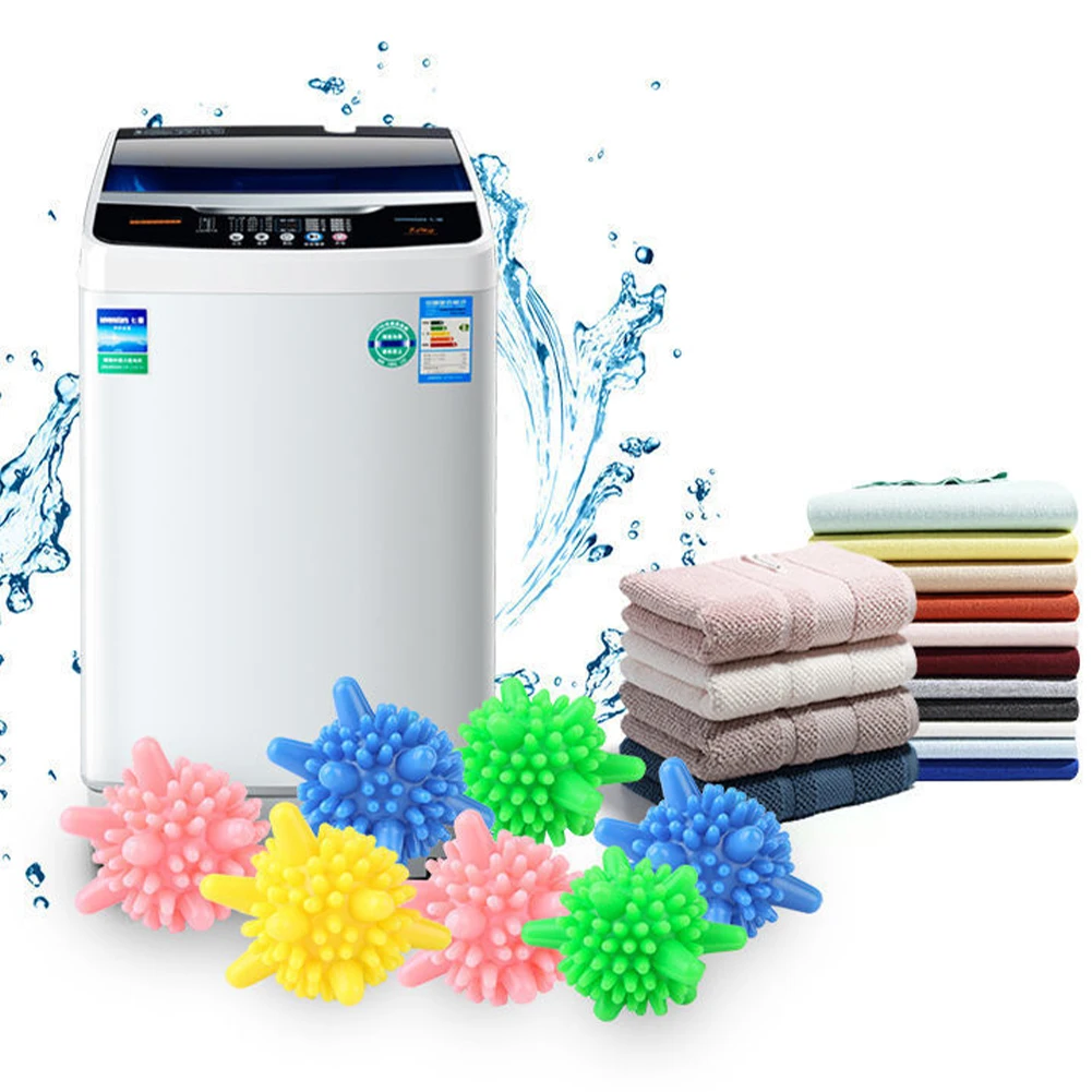 Description Picture 6 of item1Pc Random Color Decontamination Laundry Ball Anti-Tangle Hair Lint Remover Washing Machine Cleaning Ball Household Supplies