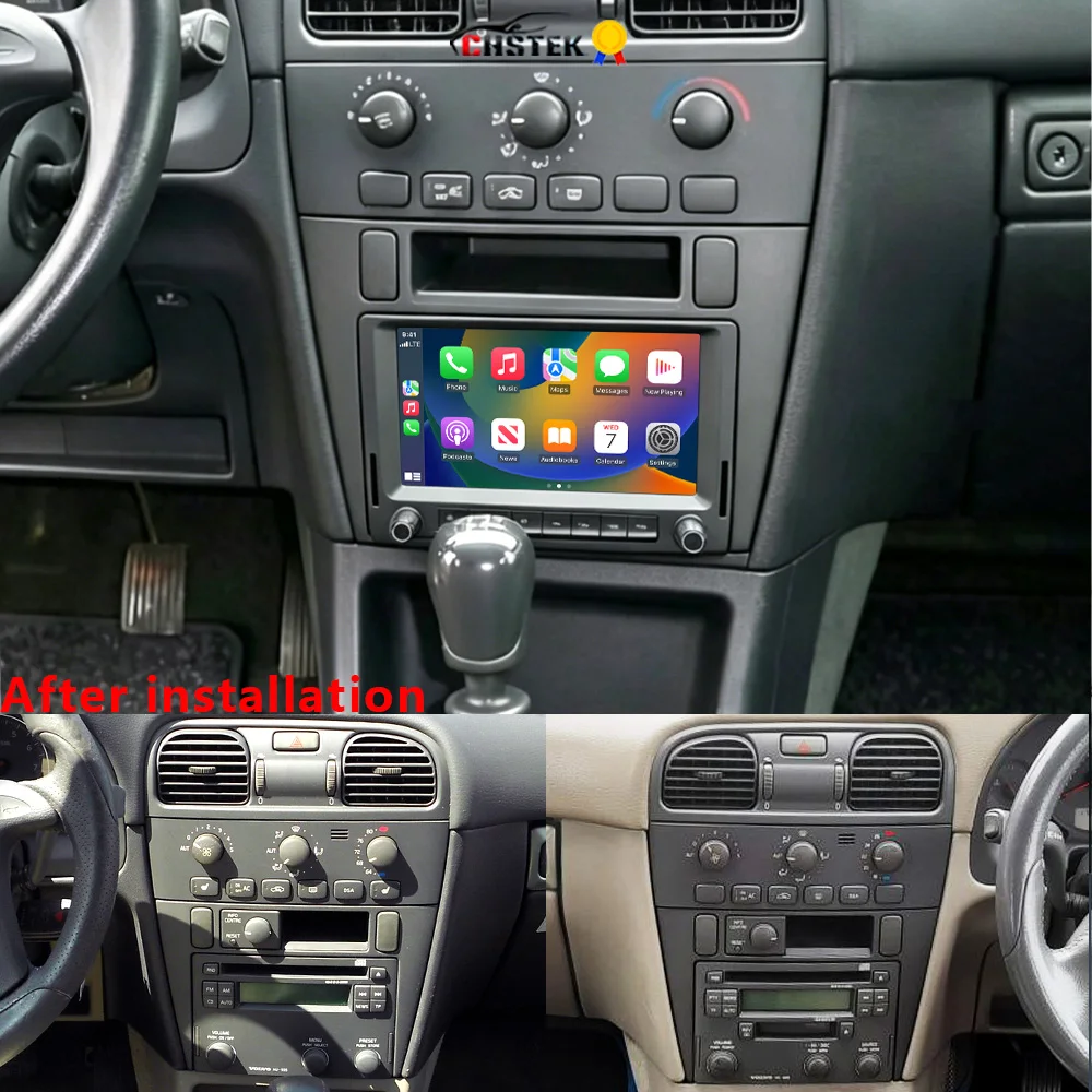CHSTEK Android 13 Radio de coche para Volvo S40 V40 2000 2001 2002 2003 reproductor Multimedia Carplay navegación GPS WIFI 4G BT unidad principal 1
