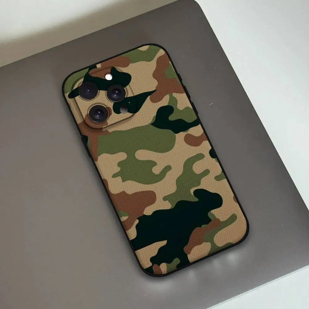 Camouflage Pattern Matte Soft Silicone Phone Case Cover