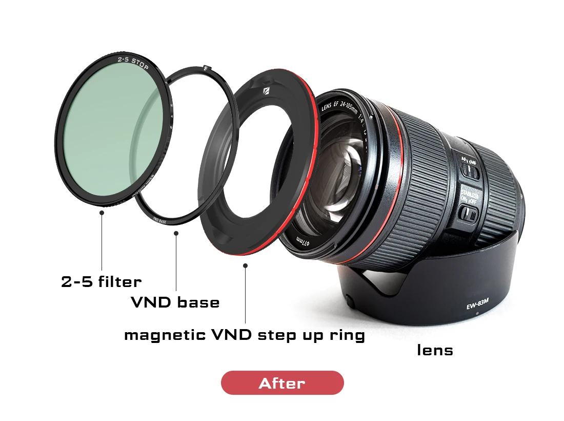 Freewell Magnetic VND Step Up Ring(Works Only with Magnetic VND System)