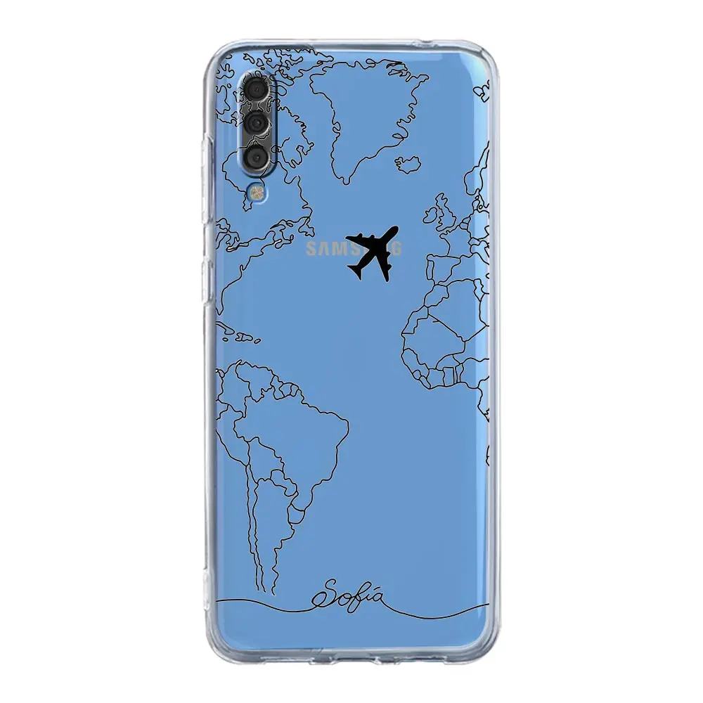 Cartoon World Map Scenery Phone Case Cover