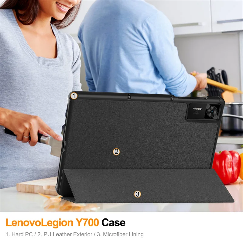 Premium Tri-Folding Magnetic Stand Protective Case for 8.8'' Tablets - Kid-Friendly Design