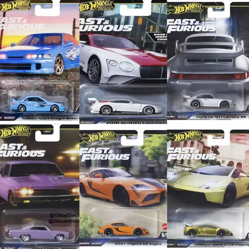 오리지널 핫휠 패스트 앤 퓨리어스 자동차 모델 1/64 2025 람보르기니 포르쉐 혼다 토요타 모델 수집 합금 자동차 모델 장난감 선물