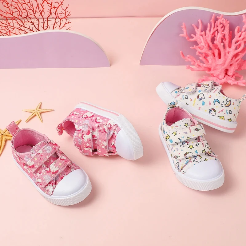 Kids Baby Shoes Girls Cartoon Canvas Shoes Children Sneakers Breathable Soft-Soled Non-Slip Casual Fashion kids sneakers,baby shoes,kids sports shoes,kids shoes