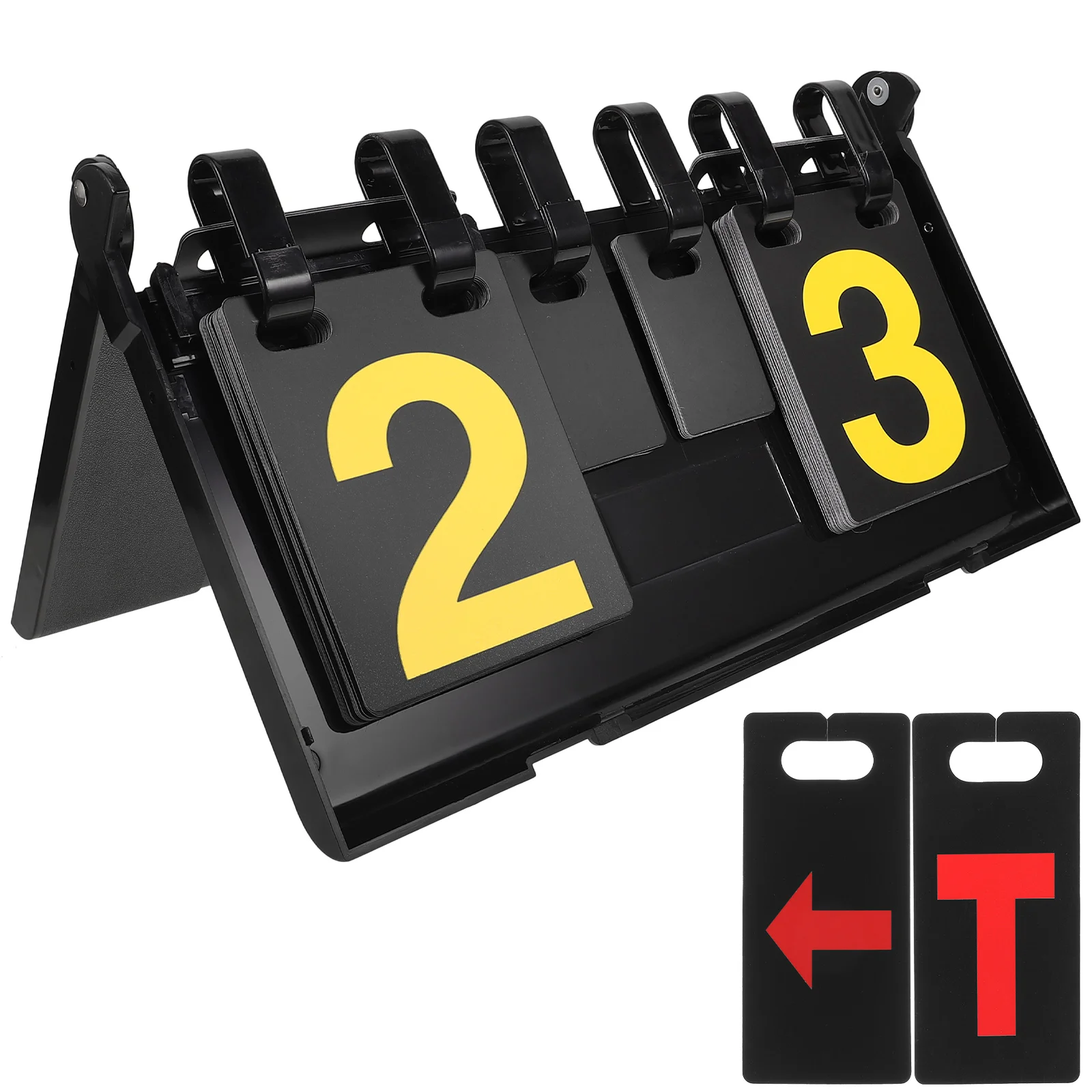 Desk Flipper Scoreboard Tabletop Scoreboard for Volleyball Basketball Table Tennis Sports Competition Referee Score Board