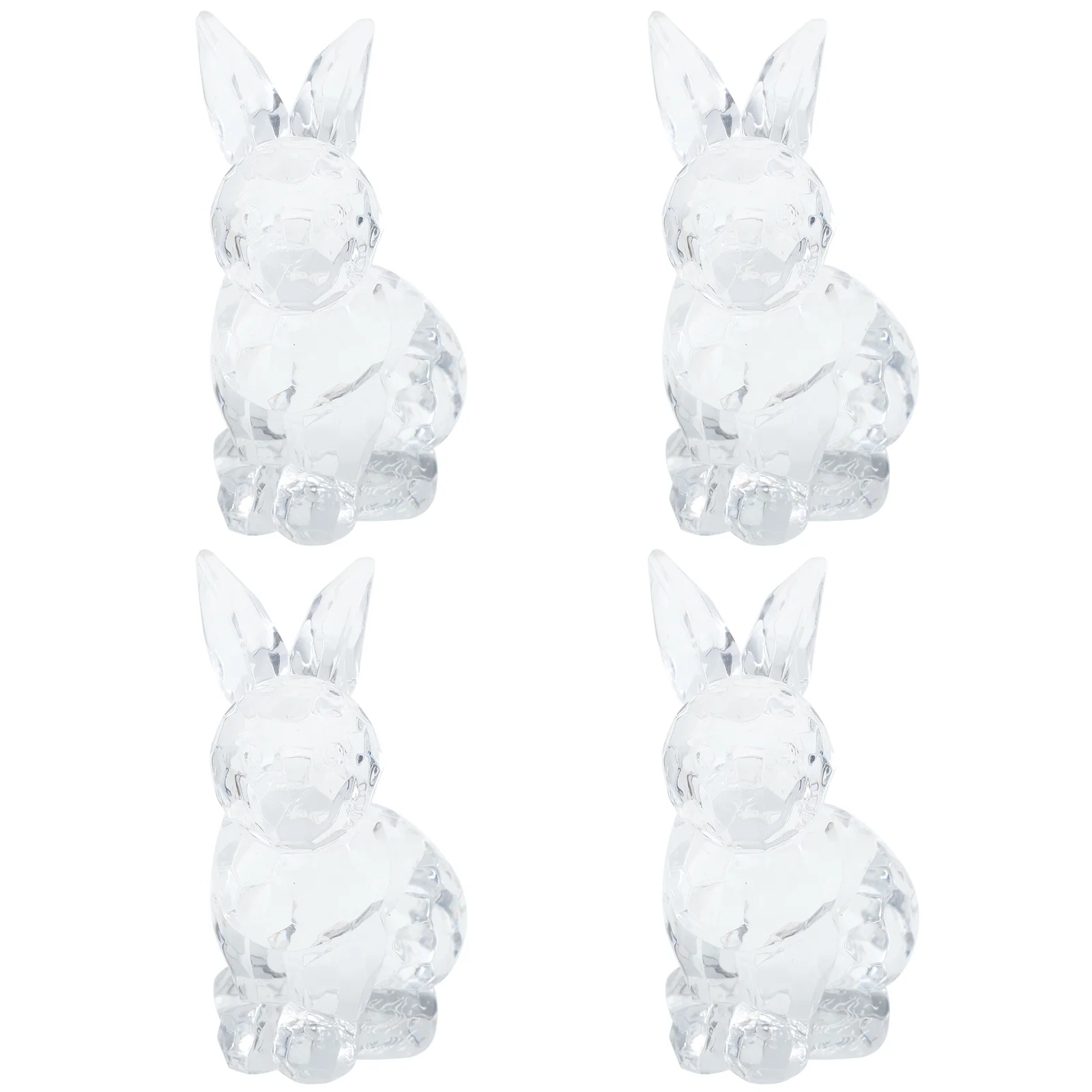 

4 Pcs Wedding Table Decorations Rabbit Charm Animal Collectibles Figurine Birthday Gift Bunny Ornaments Decors